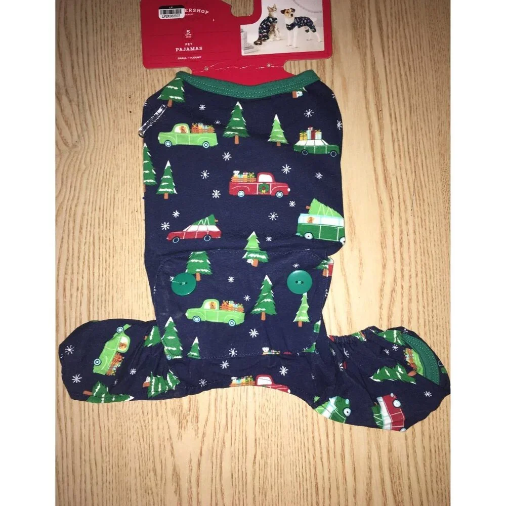 New Doggie Christmas Pajamas or Onesie Outfit Size Small Up To 25lbs 12
